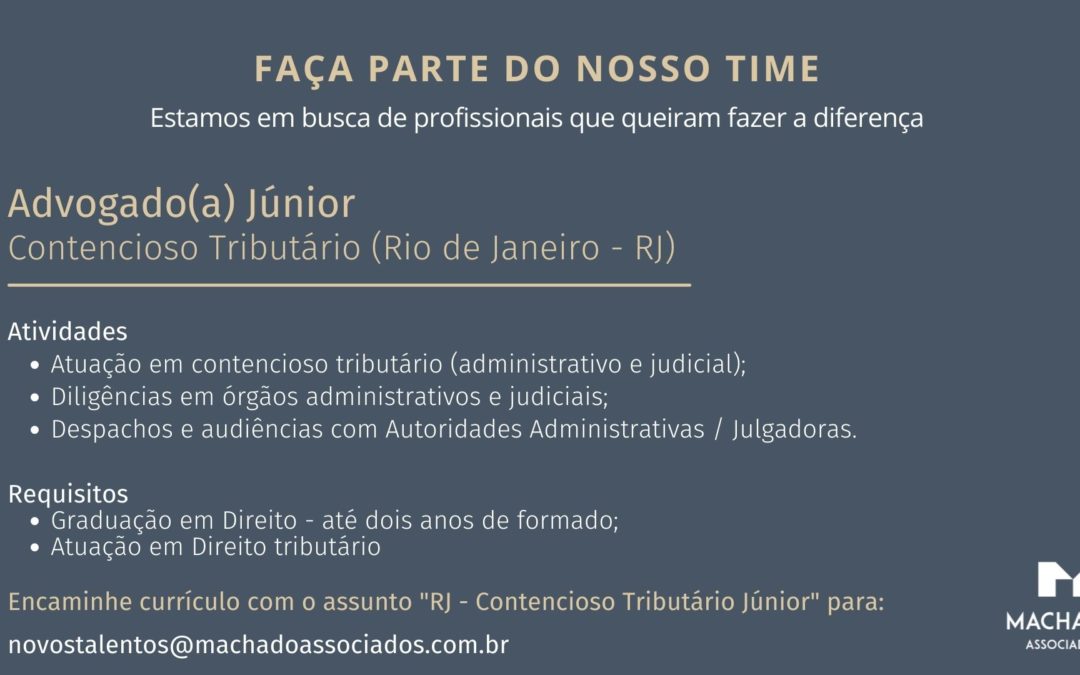 Estágio – Advogado Júnior – Contencioso Tributário (UFF)