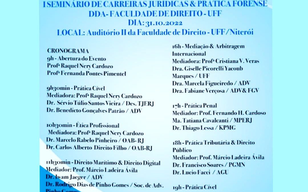 I Seminário de Carreiras Jurídicas e Prática Forense