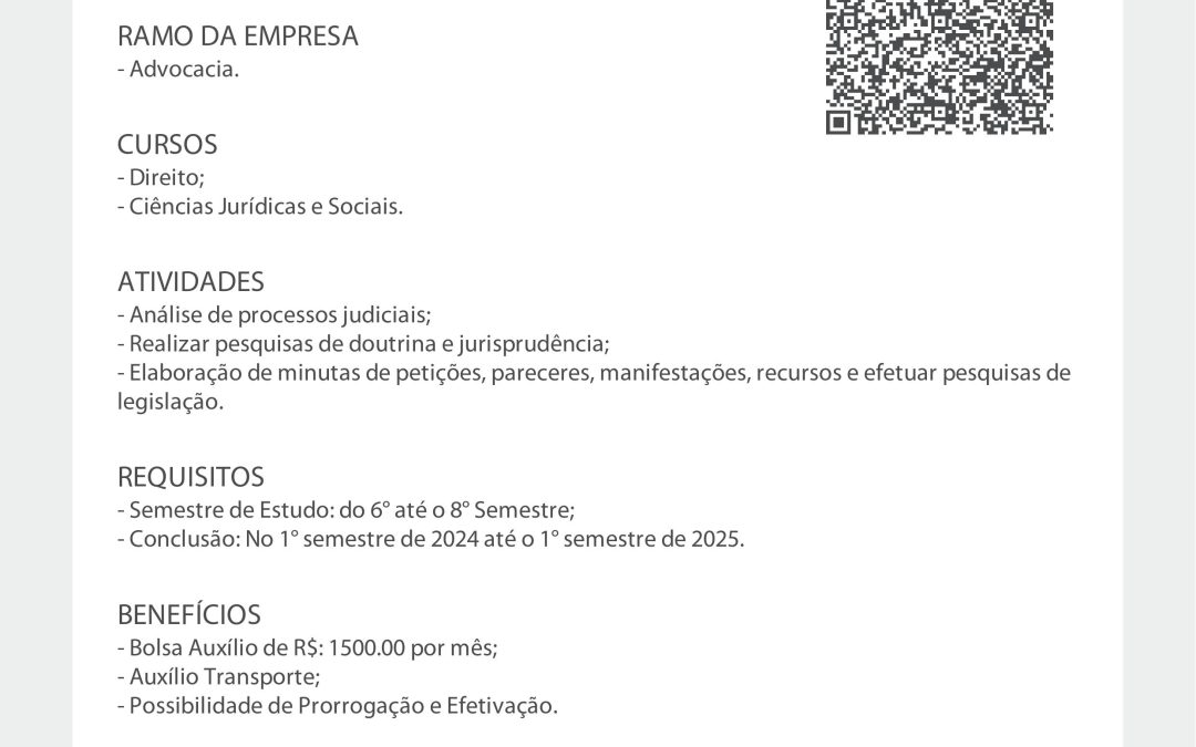 Vagas de Estágio