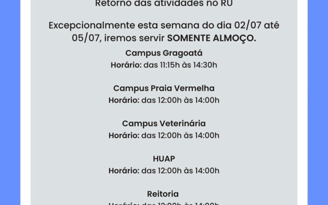 Almoço no R.U.