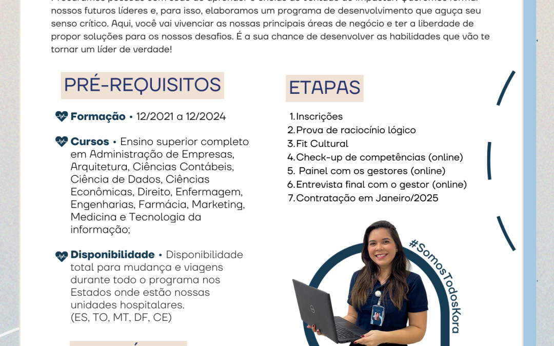 Programa de Trainee Kora Saúde 2025