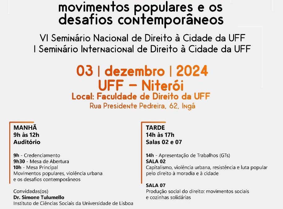 VI Seminário de Direito à Cidade