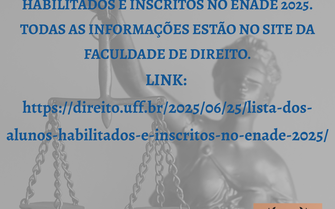 Lista dos Alunos Habilitados e Inscritos no ENADE 2025